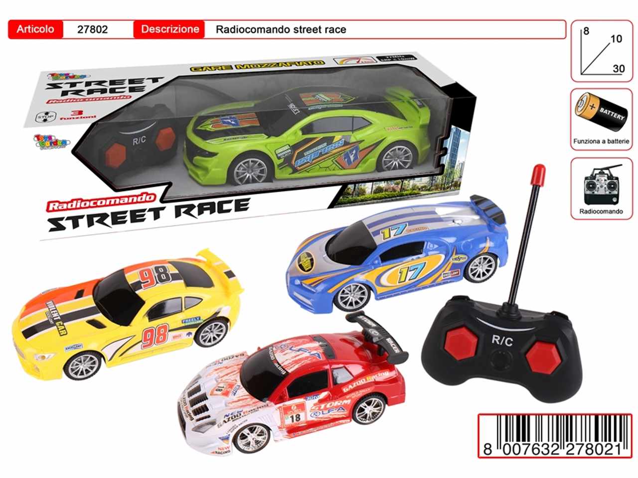 Auto street race radiocomando