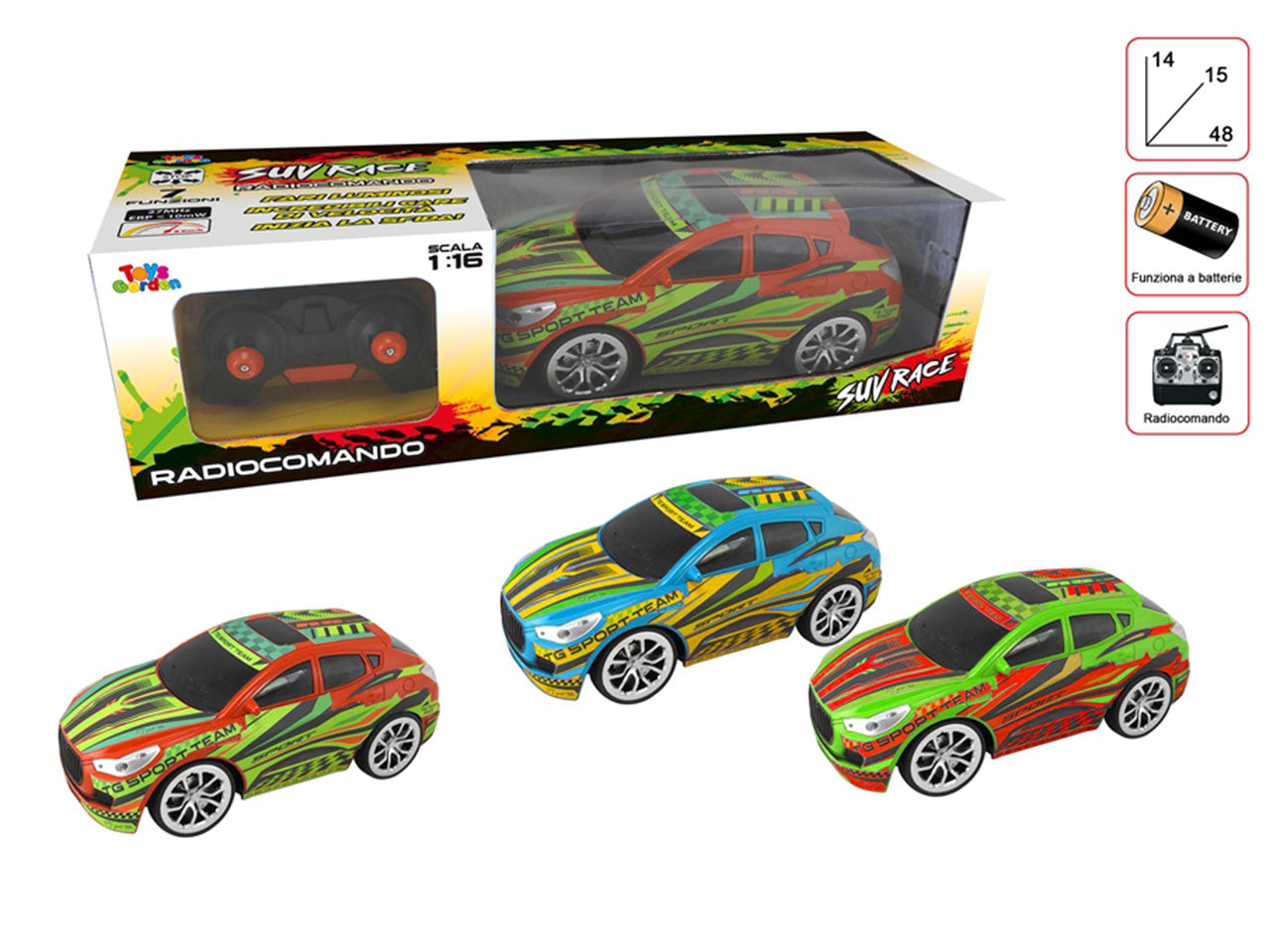 Auto scala 1:16 radiocomandata super race