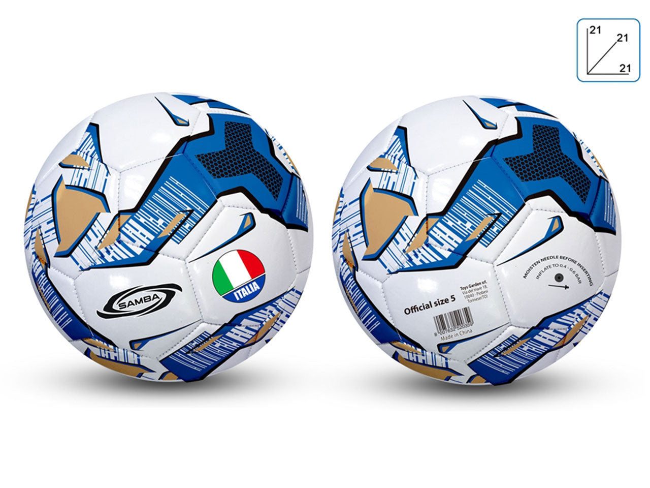 Samba stripe azzurro calcio 5