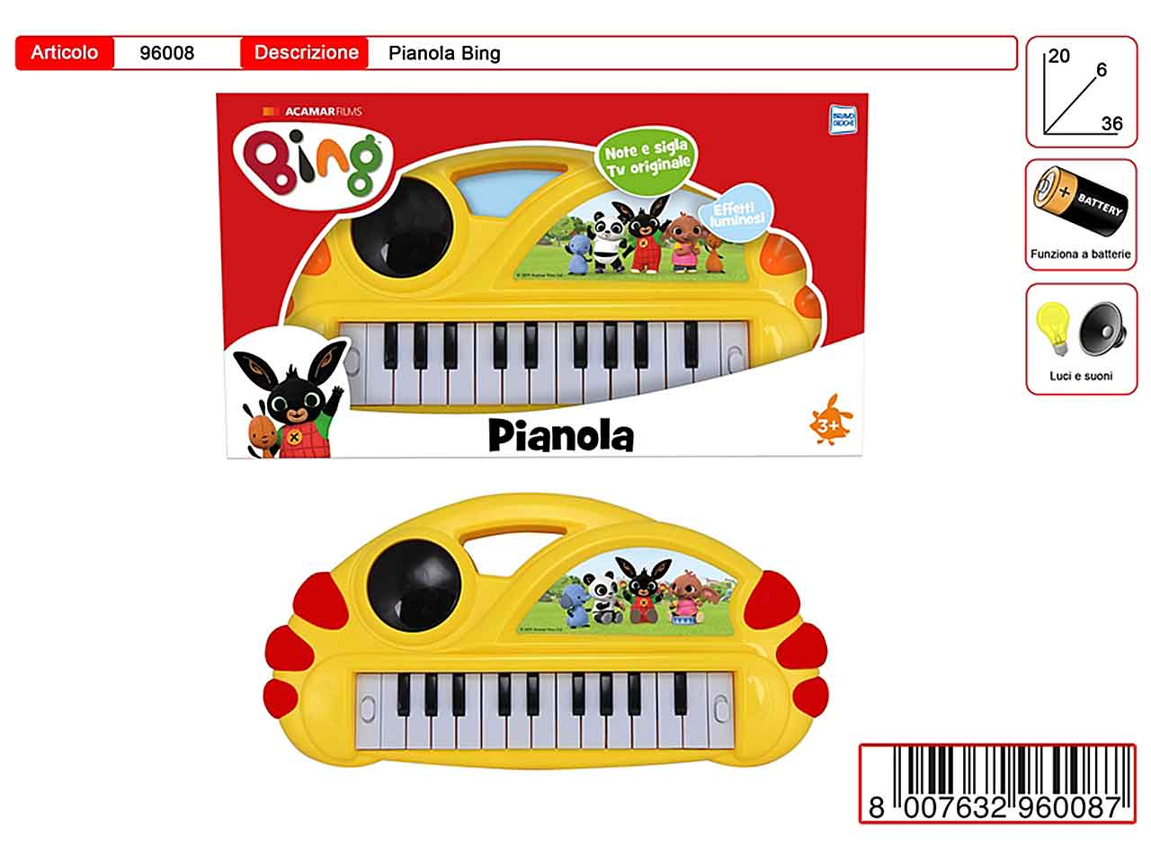 Bing pianola 96008