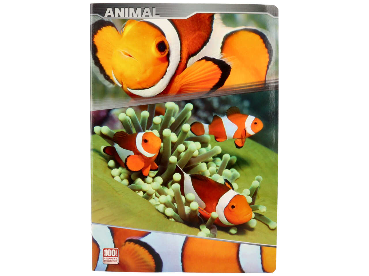 Quaderno maxi 100gr animal rigatura C Fogli 18+1 - la confezione comprende 10 quaderni - assortiti