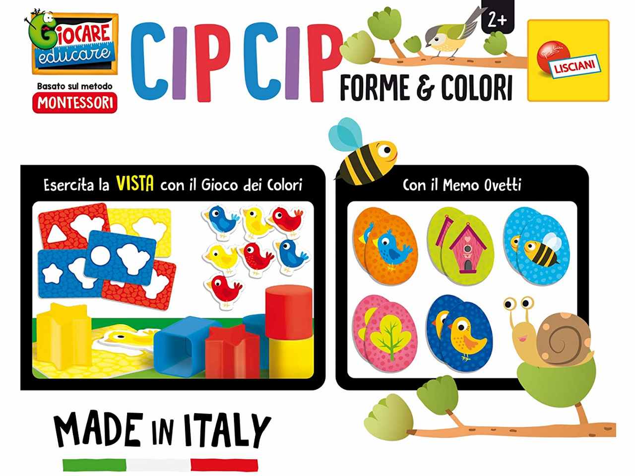 Montessori cip cip forme e colori 80168