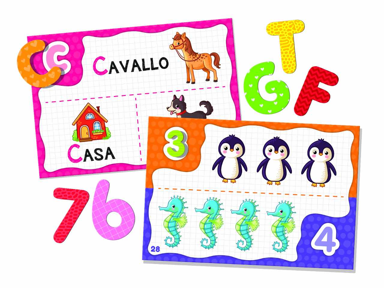Carotina plus alfabeto e numeri