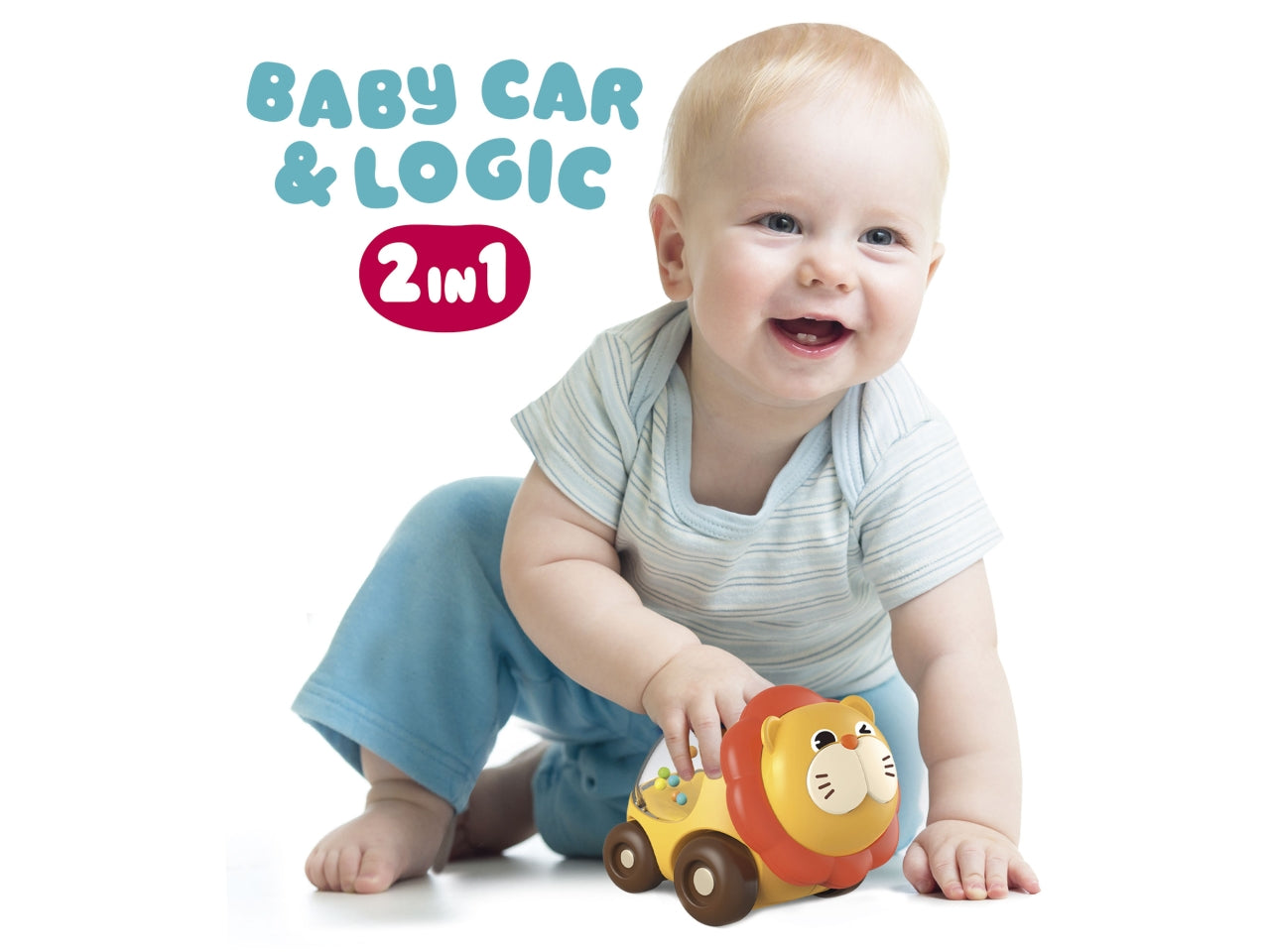 Carotina baby lion car & logic 2 in 1 macchinina e gioco educativo