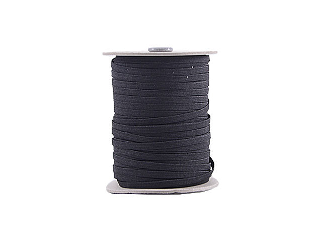 Treccia elastica 100mt nera 08c