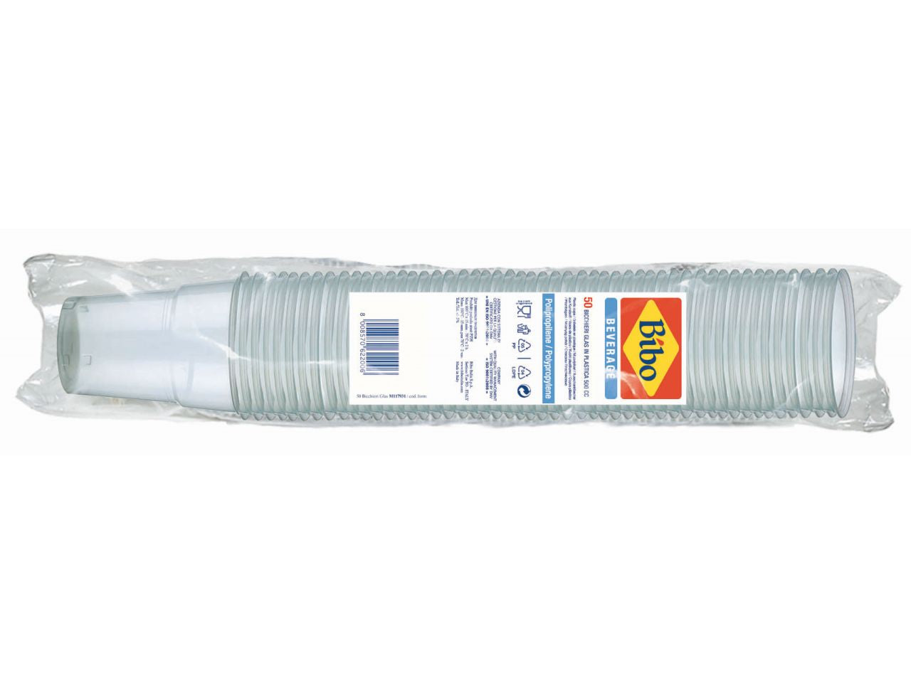 Bicchiere in polipropilene 400-500 ml la confezione contiene 50 pezzi