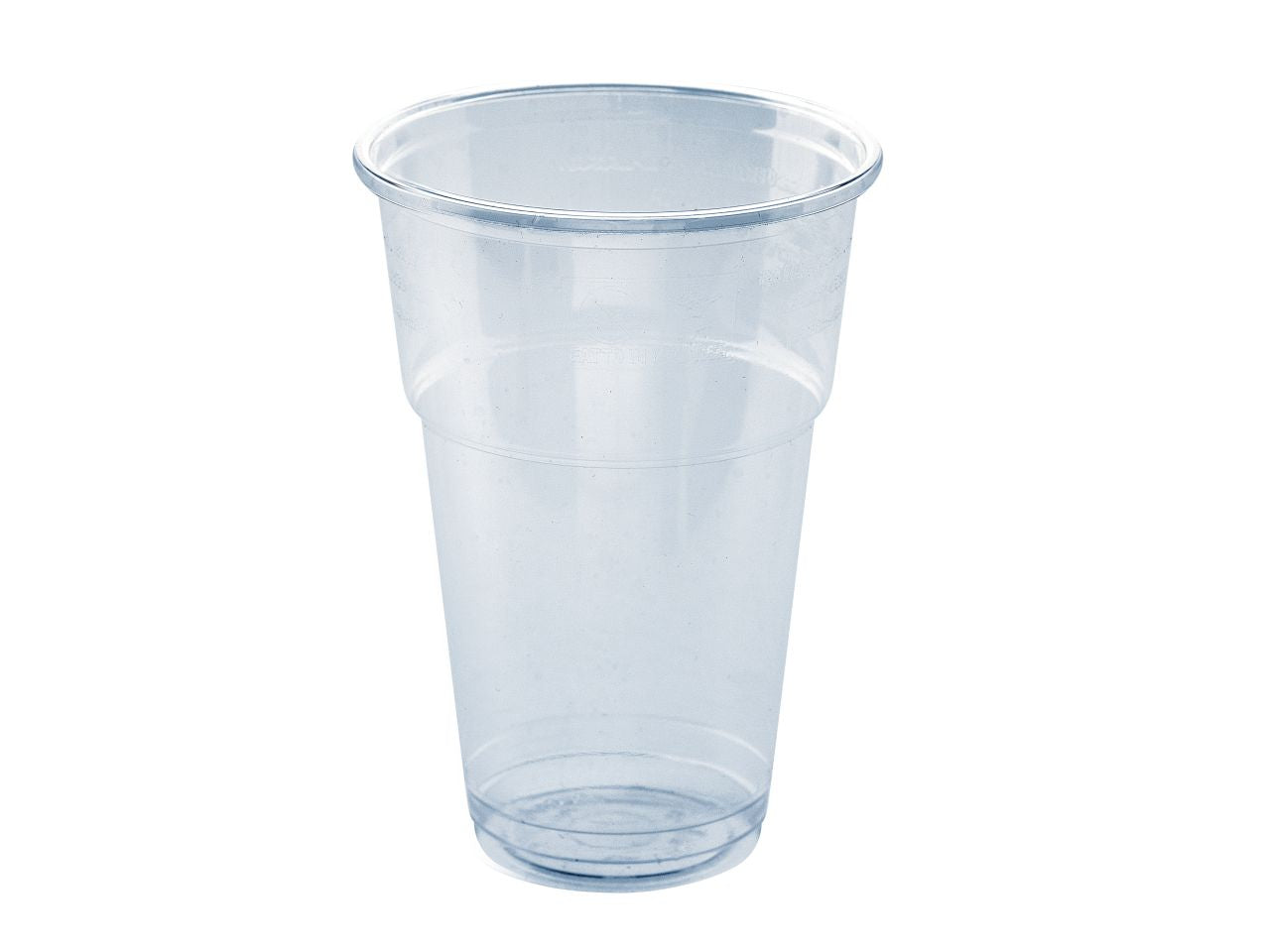Bicchieri in plastica biodegradabile trasparente capacita' 300-400ml - confezione da 50 bicchieri