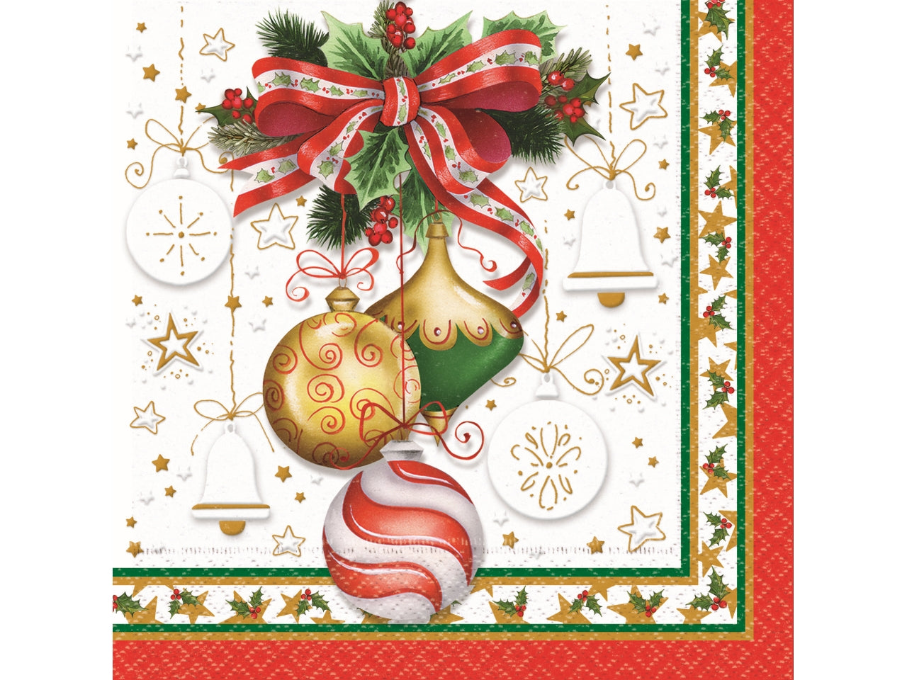 Tovaglioli ovatta 2 veli misura 33x33cm - xmas eve la confezione comprende 20 tovaglioli