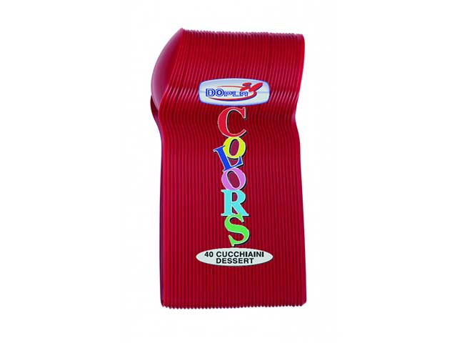 Rosso cucchiaini dessert 40 pezzi 03494