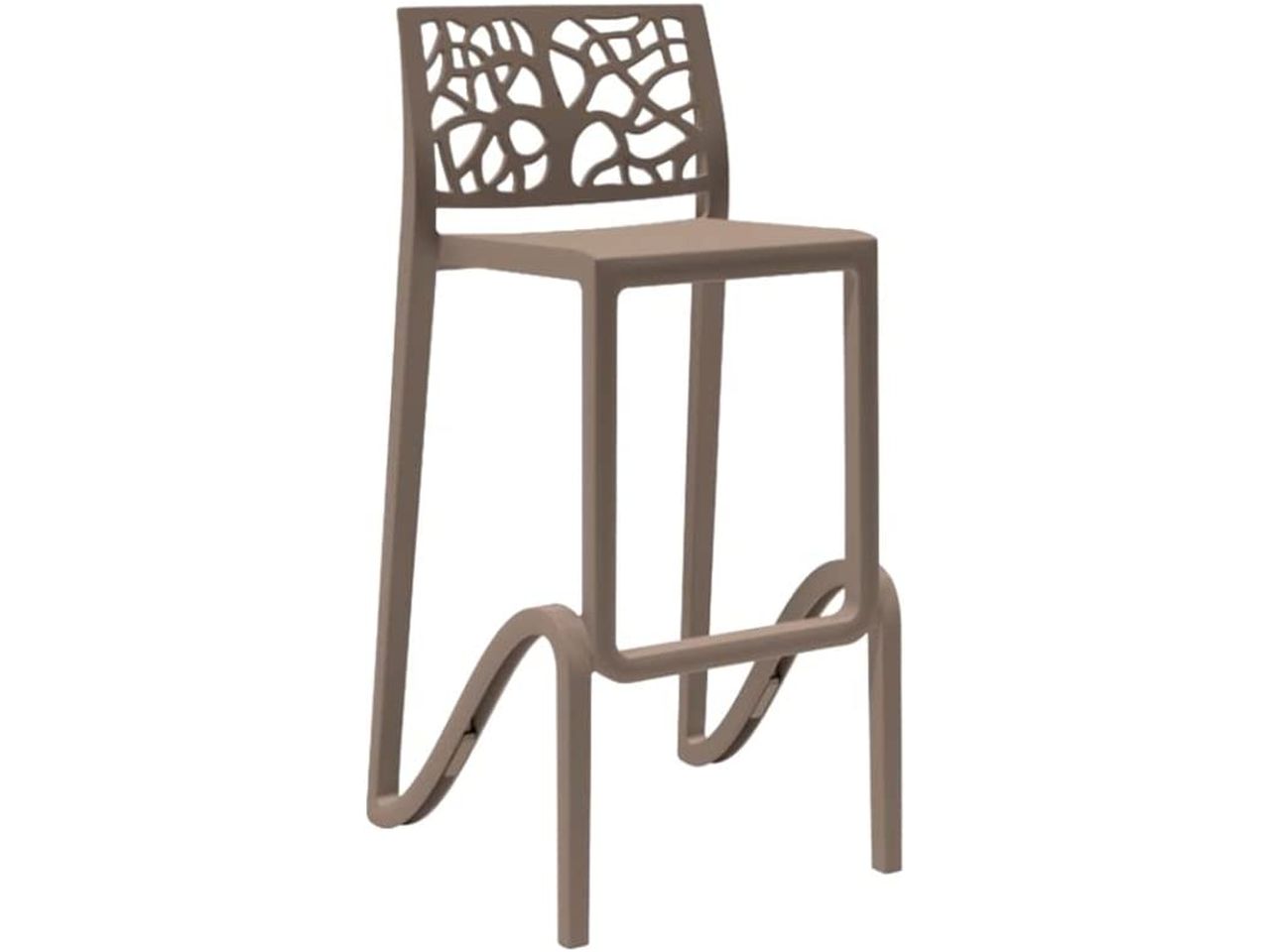 Sgabello zefiro tortora 47x46x100cm 650