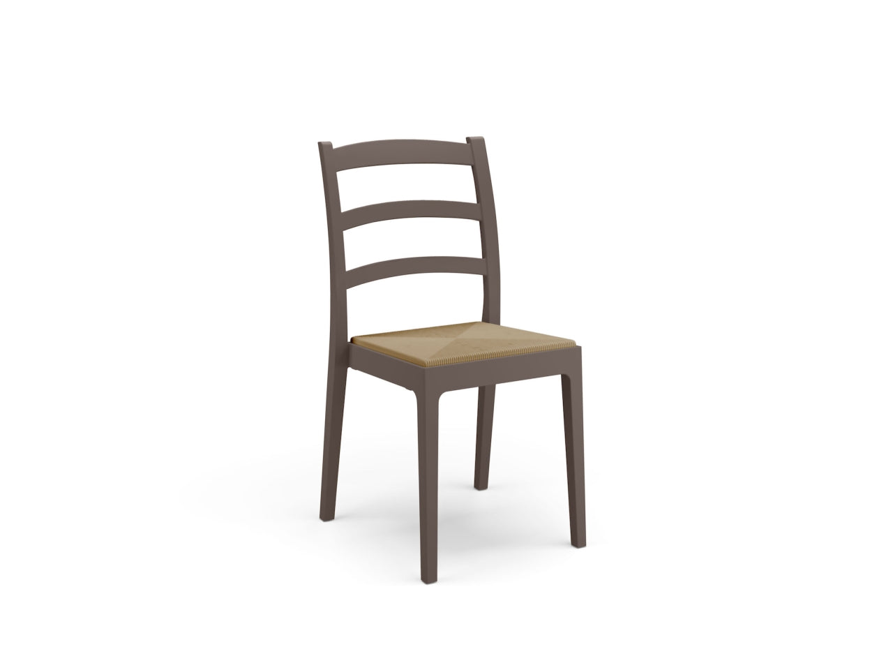 Sedia da esterno in plastica color espresso vintage Rea 51x46x88 cm - Areta
