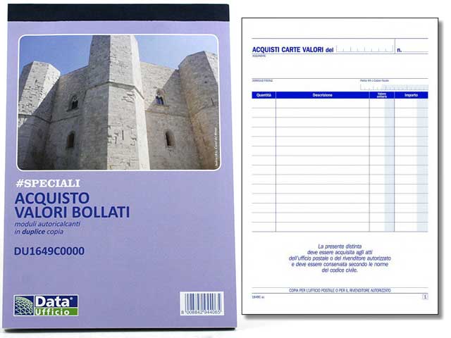 Blocco acquisti valori bollati 50ffx2 du1649c