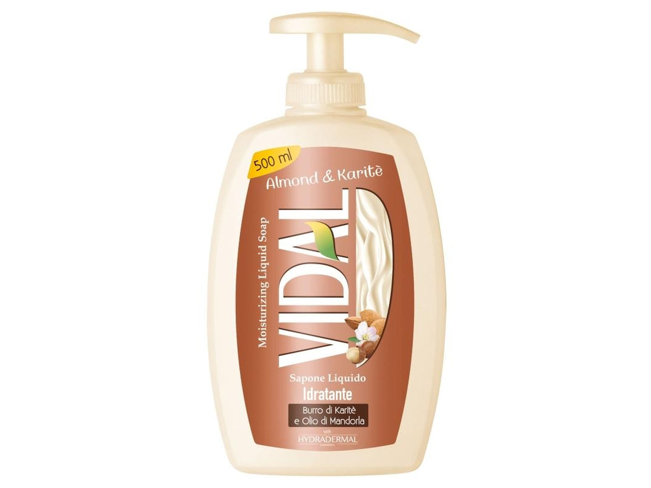 Vidal sapone liquido 500ml mandorla e karite' $