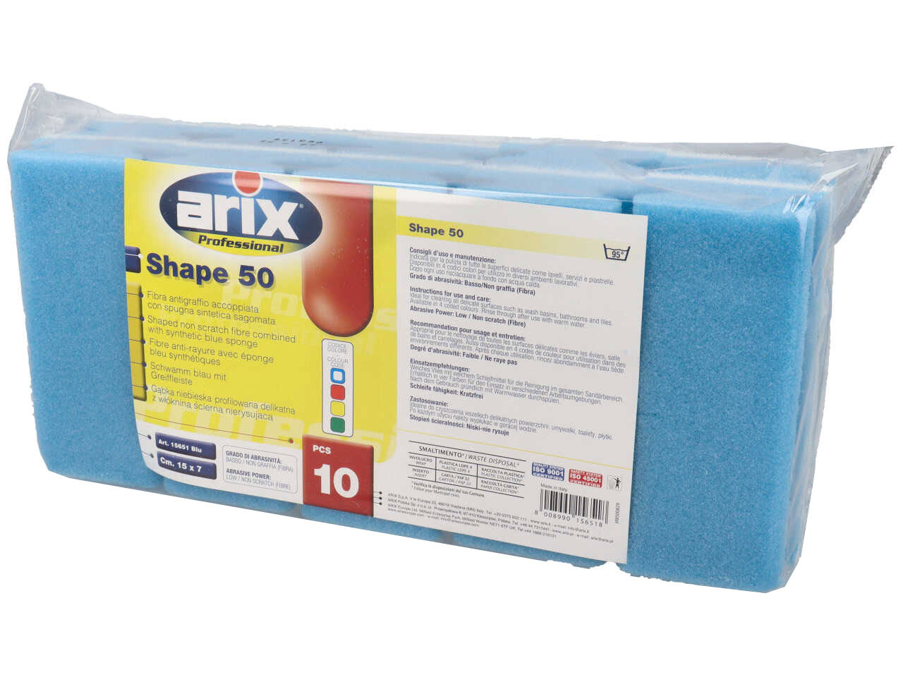 Spugna antigraffio sagomata blu 10 pezzi