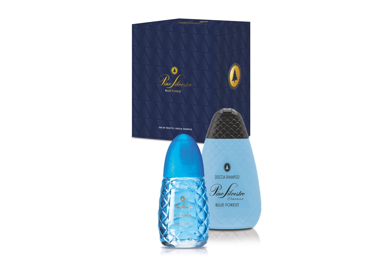 Pino silvestre blue forest confezione regalo contenente eau de toilette da 75ml, e doccia shampoo 400ml