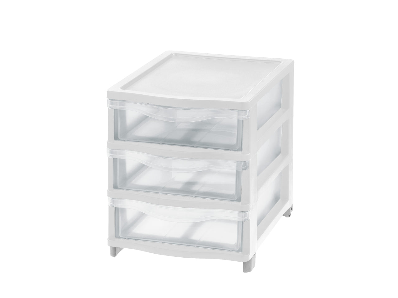 Cassettiera con 3 cassetti bassi cover line bianco