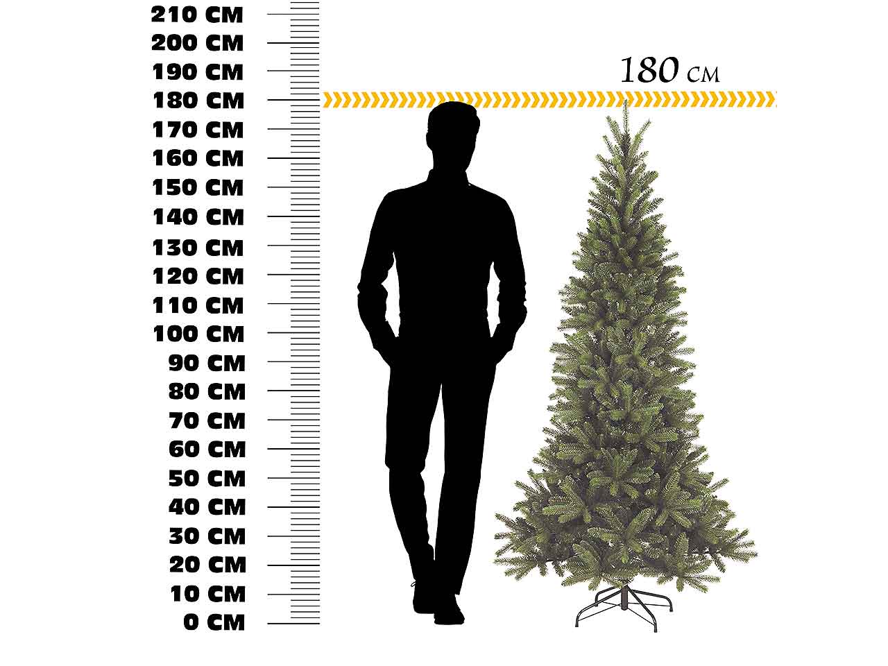 Albero di natale montecarlo 180cm pe+pvc d.101cm 706 rami montaggio ad ombrello pe/pvc $