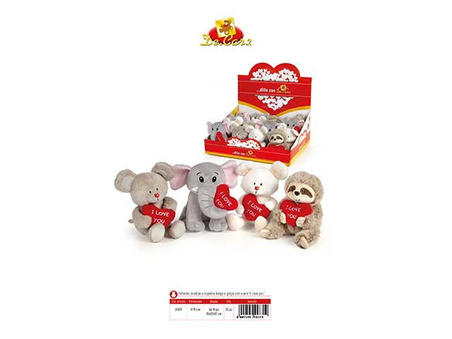Bradipo topo elefante 15cmc/cuore 24831