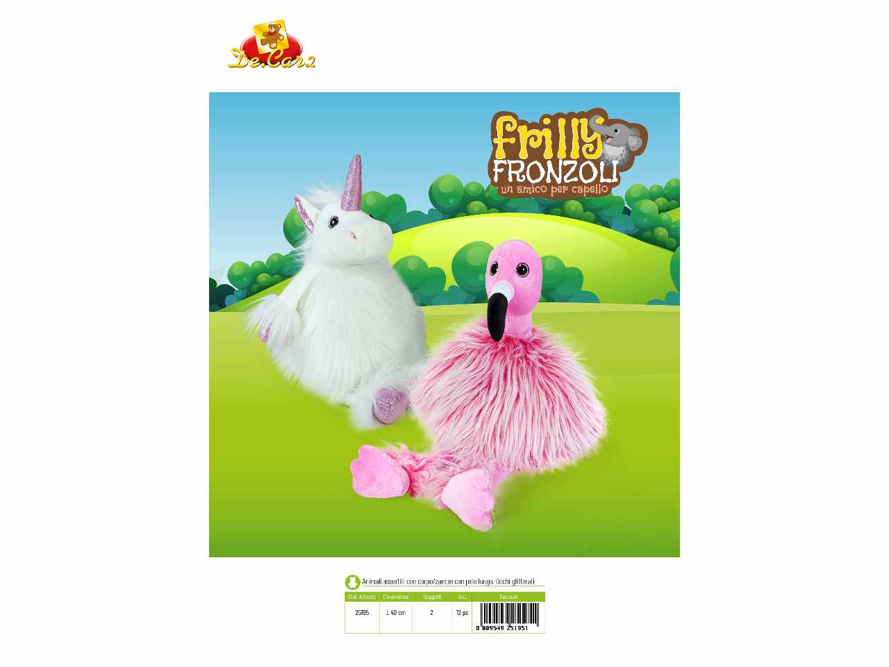 Frilly fronzoli animali pelosi 40cm 25195