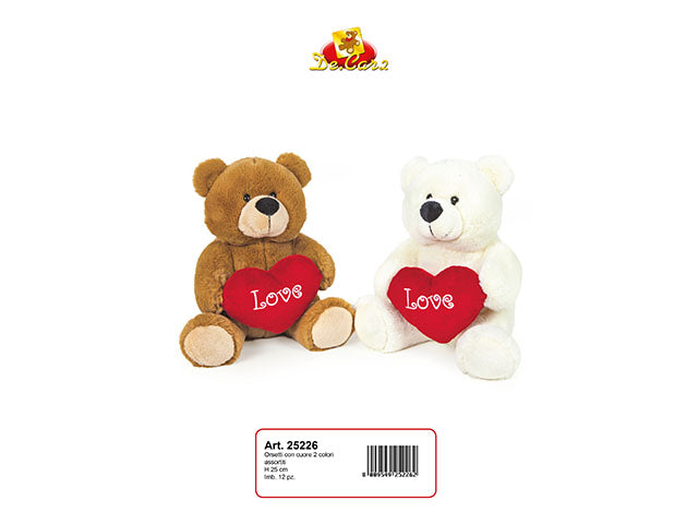 Peluche orso 25cm con cuore love