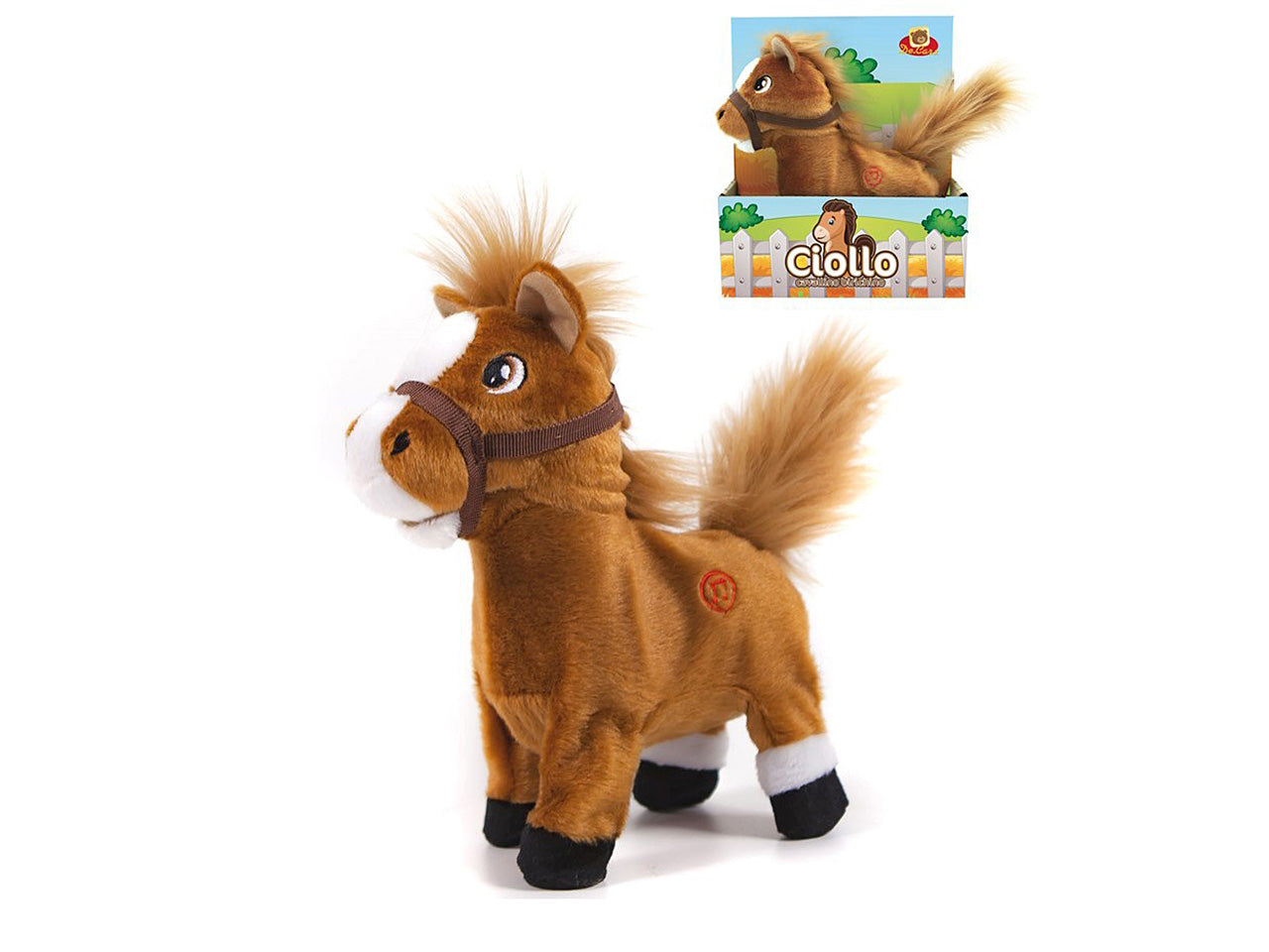 Cavallo con verso e cammina 23xh27cm