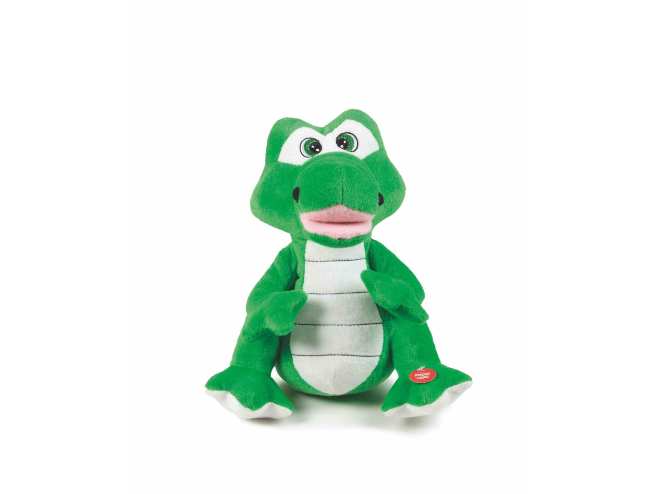 Peluche lillo coccodrillo con sensore di movimento canta il coccodrillo come fa, funzionamento a batteria e 3 pile aaa incluse