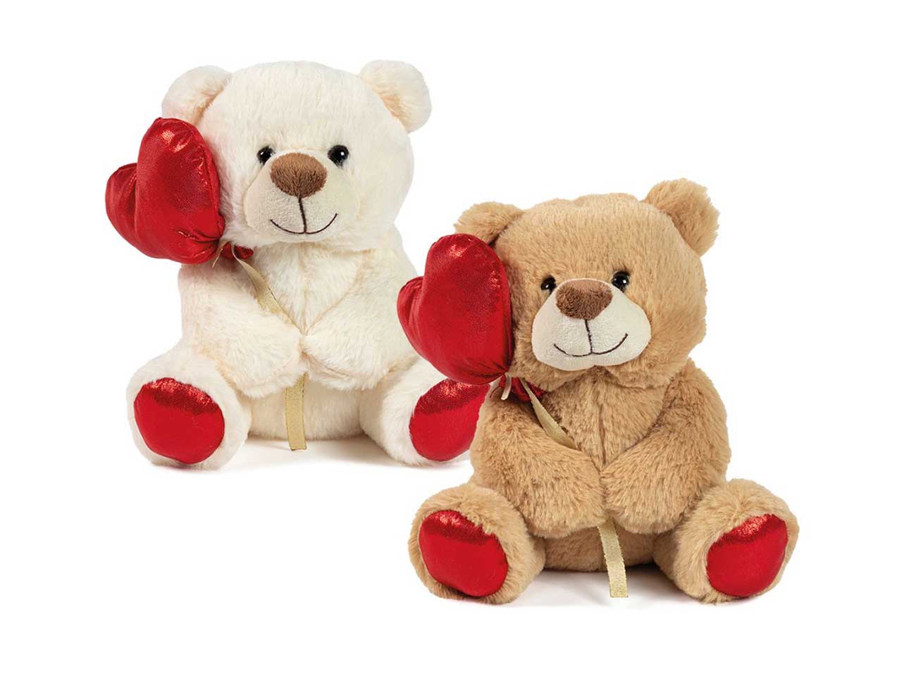 Peluche orso 22cm con palloncino rosso