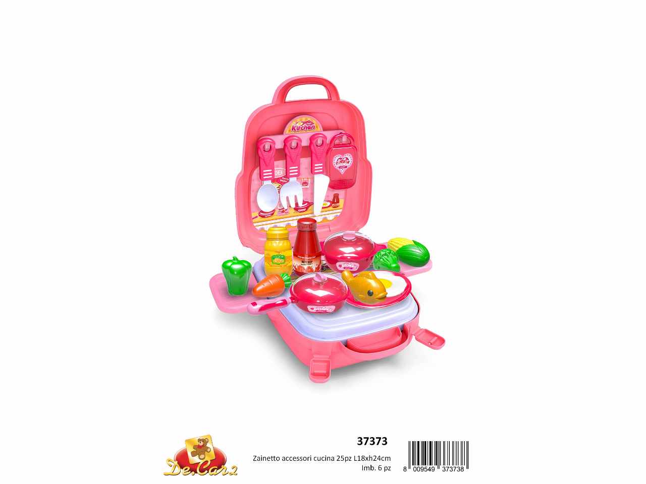 Zainetto acc.cucina 25 pezzi 24x18cm 37373