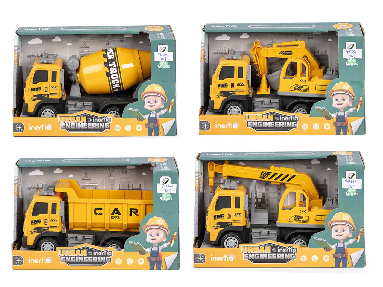 Mezzi da lavoro a frizione - disponibile in 4 assortimenti