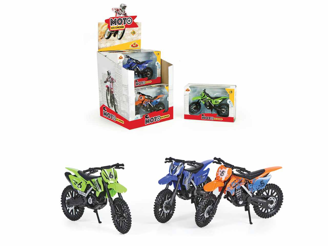 Moto enduro 21xh15cm colori assortiti