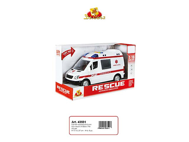 Camion soccorso c/luci e suoni 43591