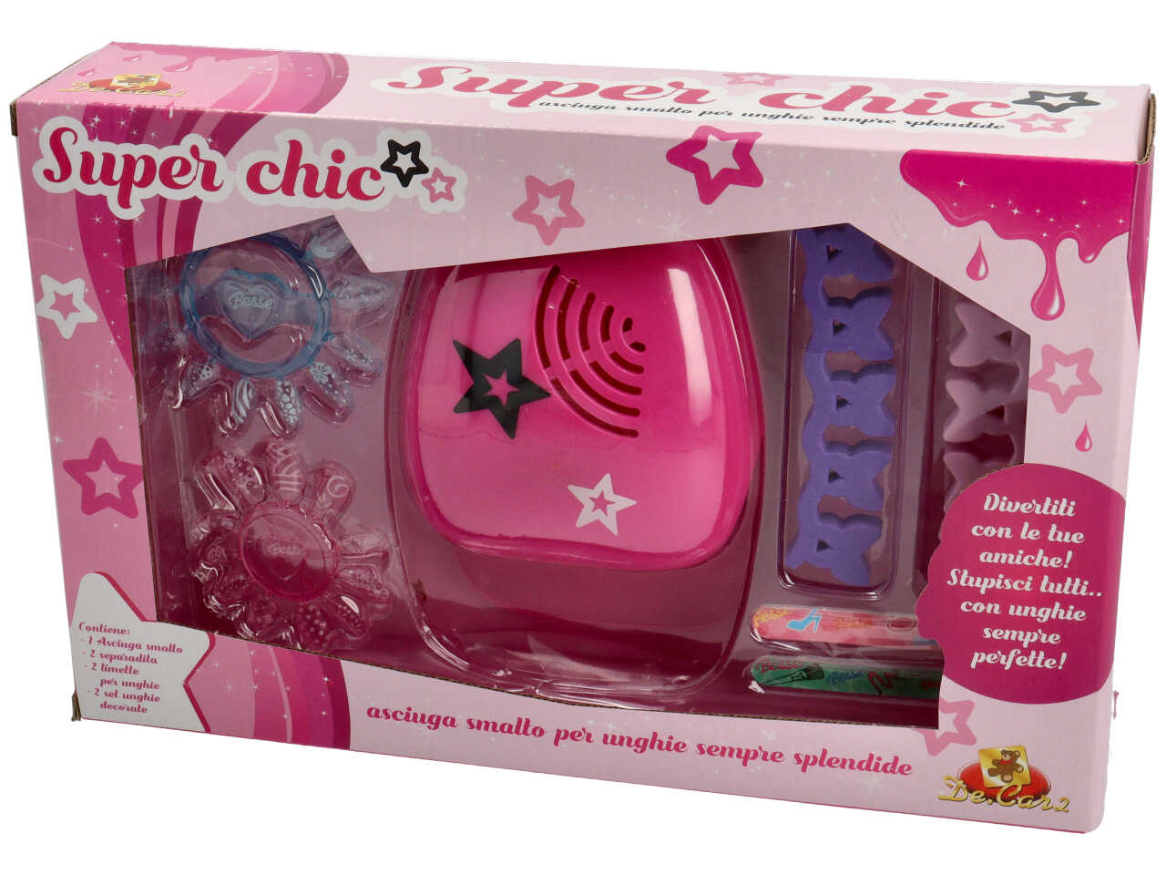 Fornetto asciuga smalto con accessori e funzionamento a batteria h.20x32cm