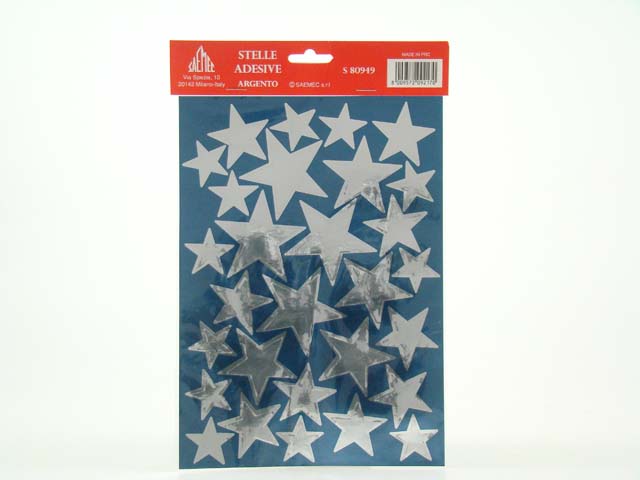 Stelle natale adesive arg.  s.80949