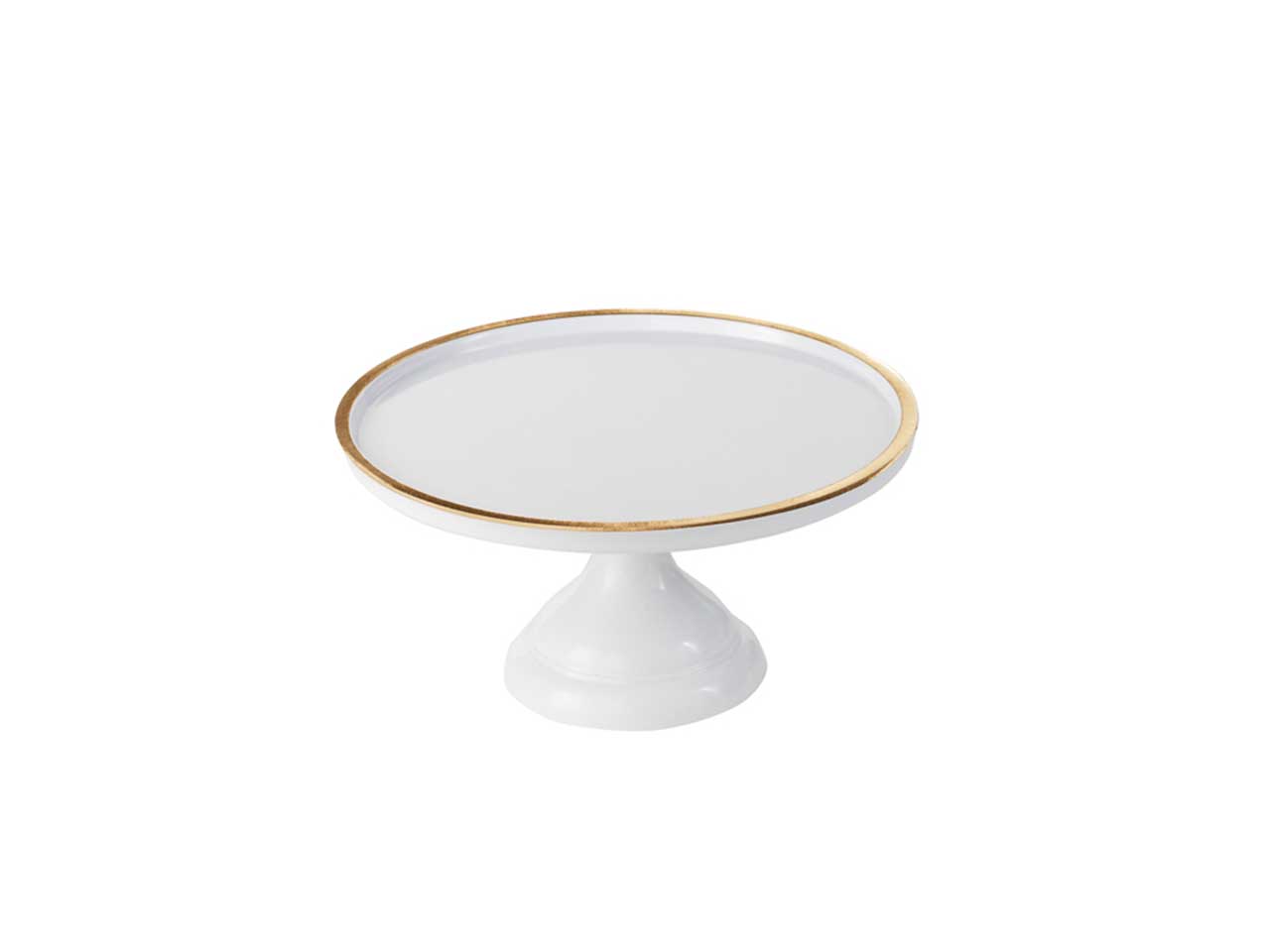 Alzata melamina bianca/oro 32xh12cm 25140