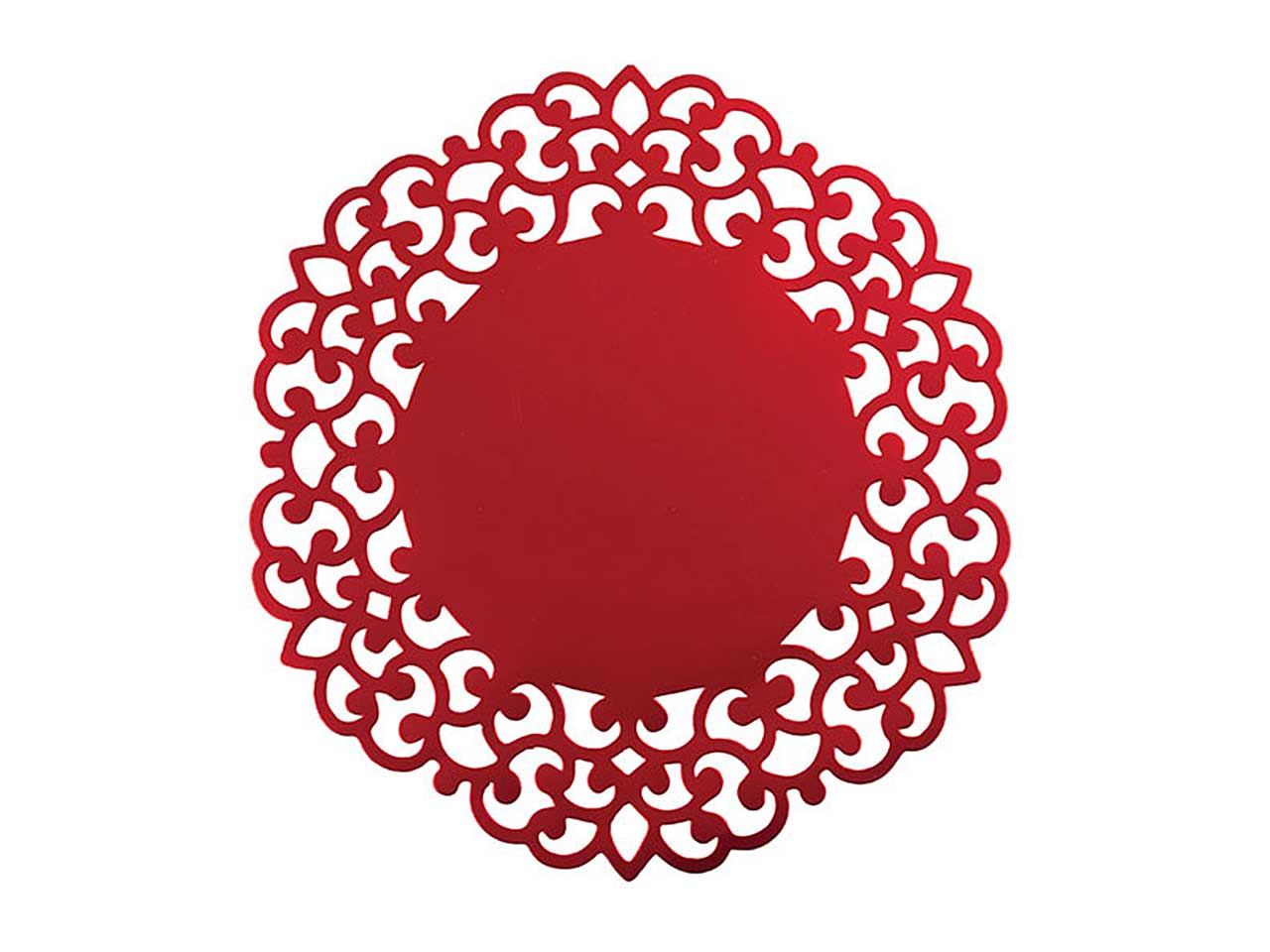 Sottopiatto rosso 4 pezzi 33cm 45592