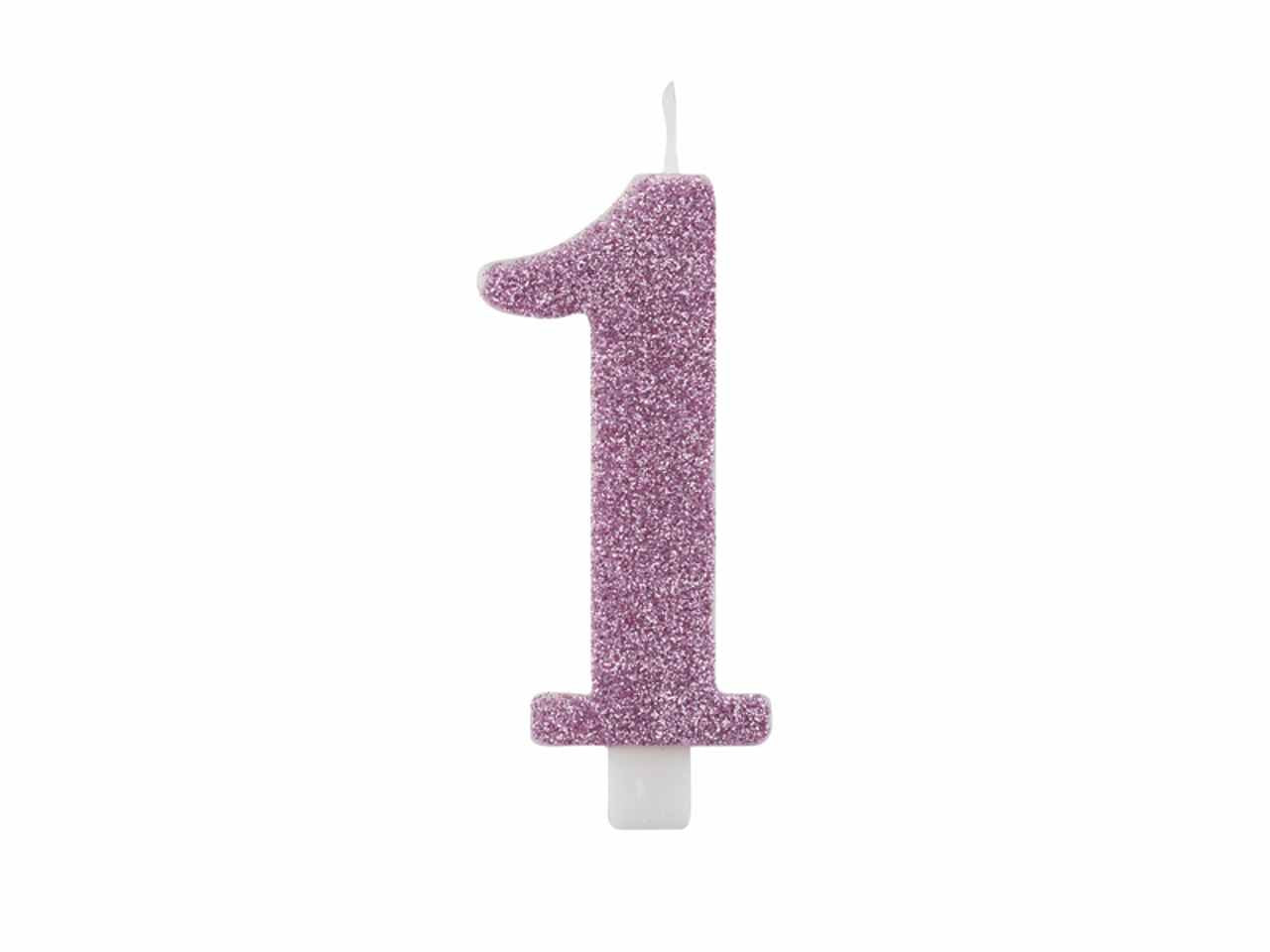 Candelina n 1 malva 9,5cm 50471