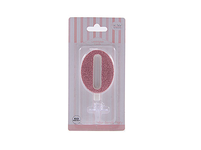 Candelina glitter n.0 9,5cm rose gold 50760