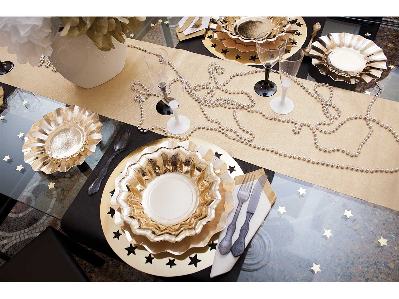 Sottopiatto 27cm 8 pezzi oro 63470