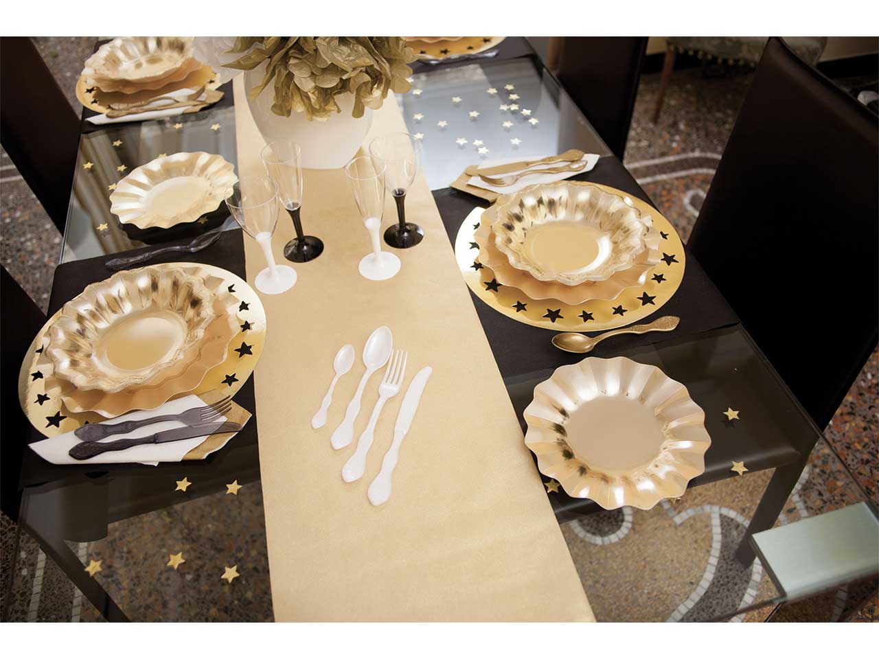 Sottopiatto 21cm 8 pezzi oro 63471