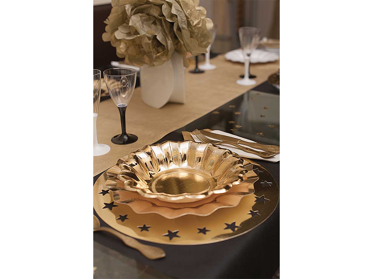 Sottopiatto 24cm 8 pezzi oro 63472