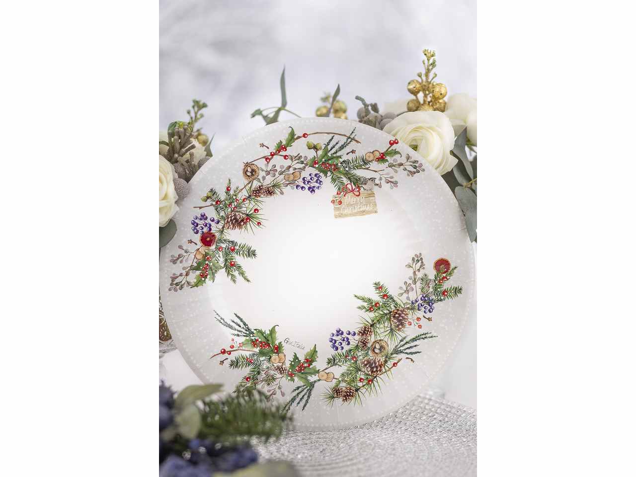 Piatti cm27 christmas frozen 8 pezzi