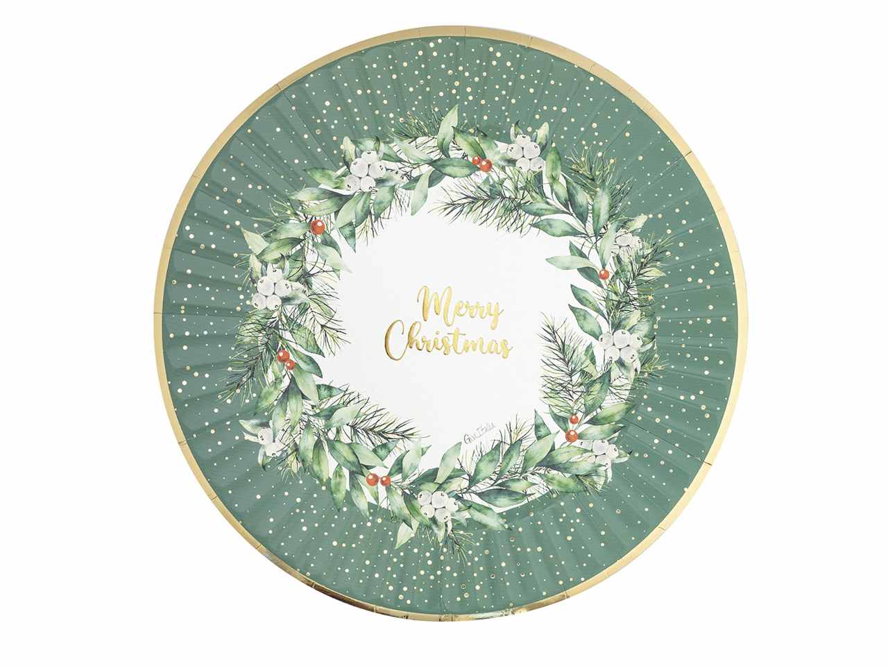 Maxi piatti cm33 christmas ghirlanda 6 pezzi
