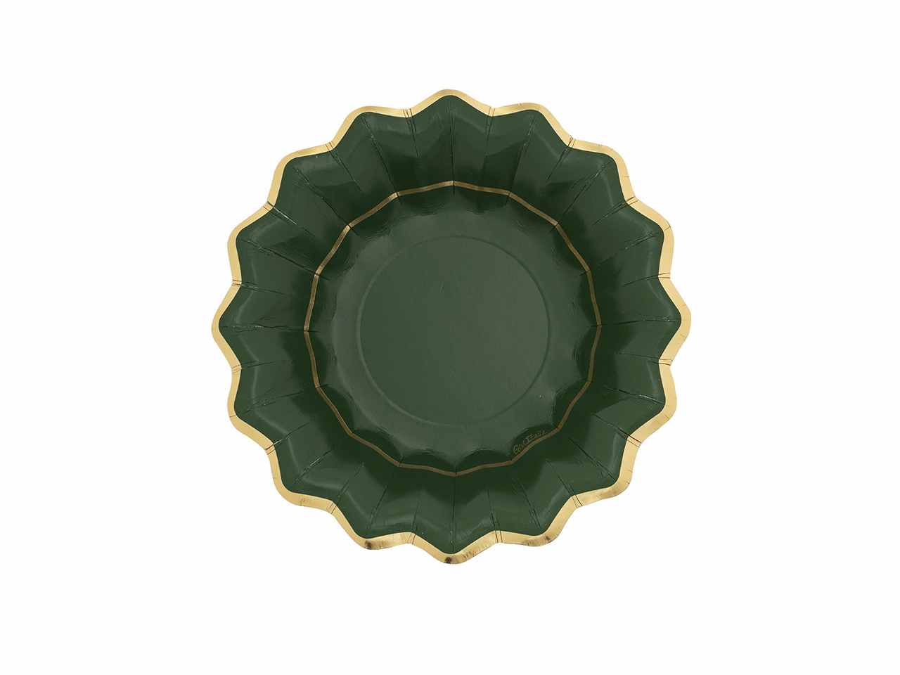 Piatti new shape cm.24 verde e oro 8 pezzi