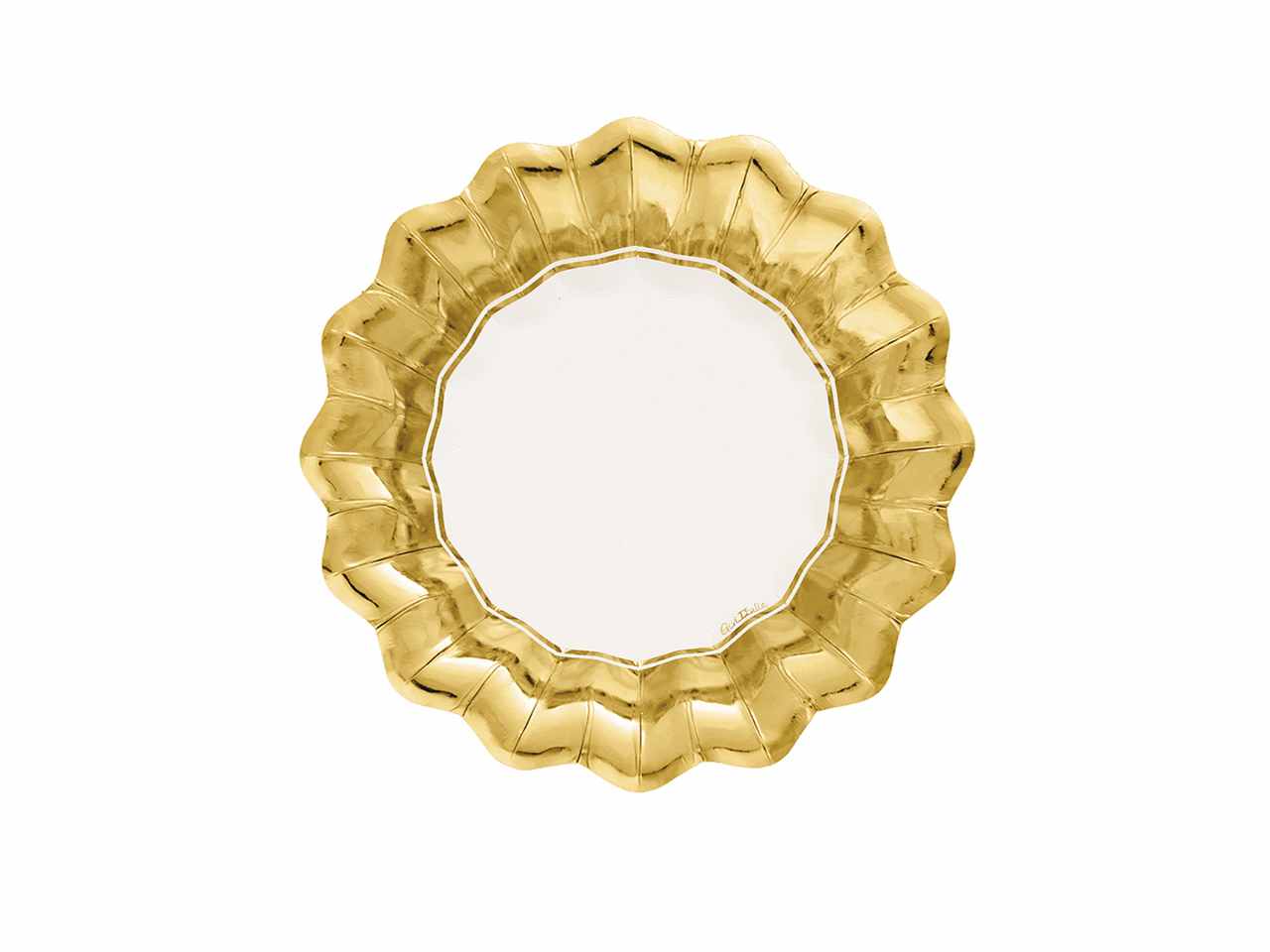 Piatti new shape cm.24 oro e bianco 8 pezzi
