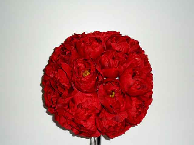Palla peonia rossa 28cm 8031