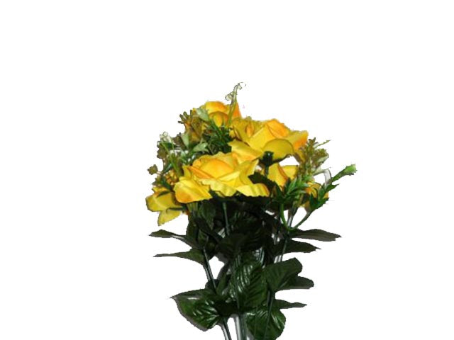 Mazzo rose gialle 45cm 1226