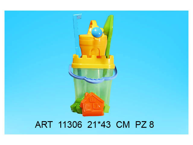 Set giochi da spiaggia mare castello + 3 formine