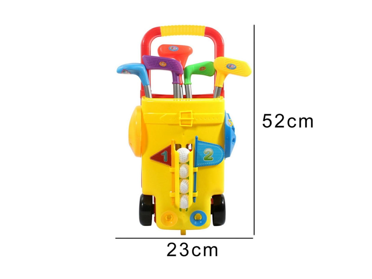 Set gioco mini golf con trolley 52x23cm