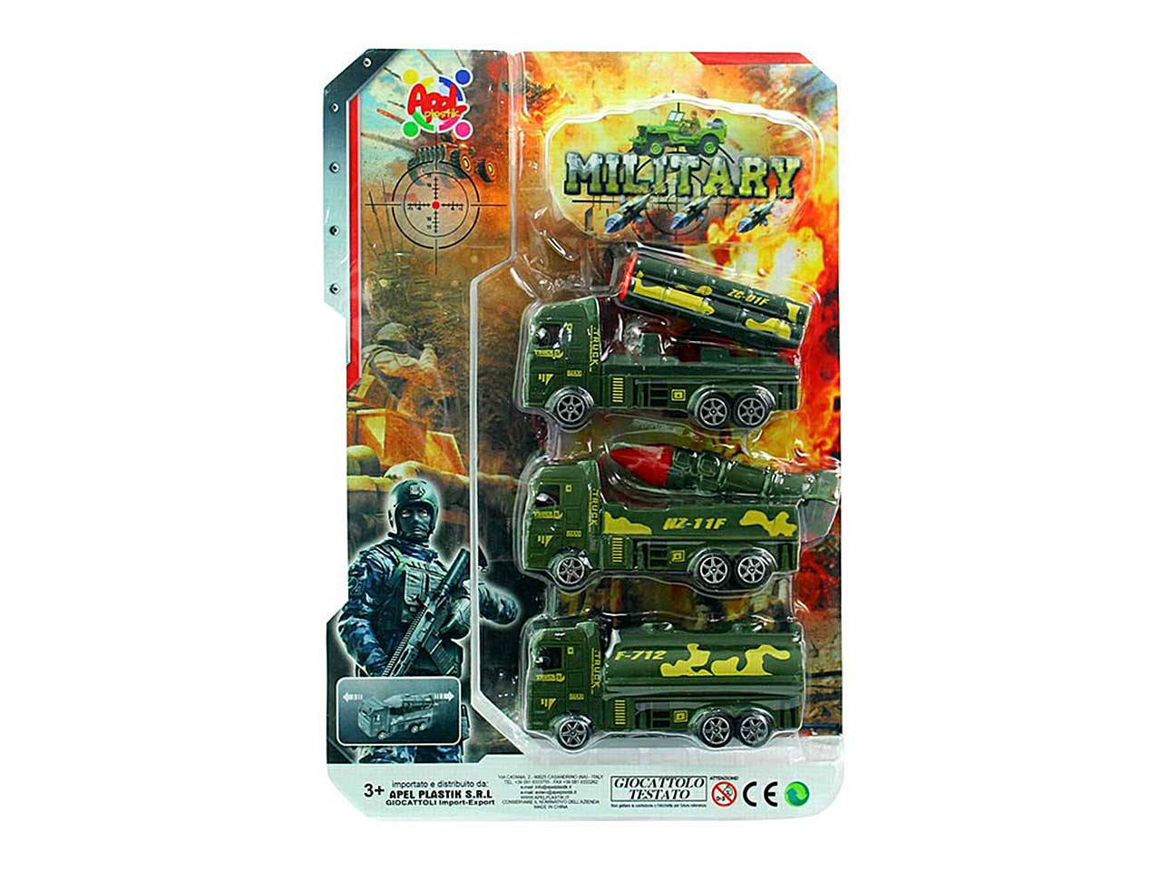 Automezzi military 3 pezzi 39245