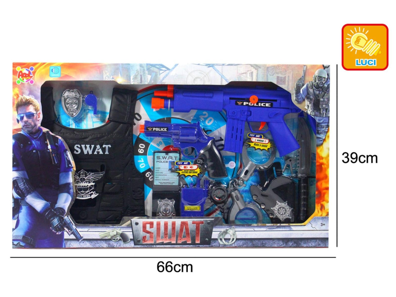 Set armatura swat con pistola